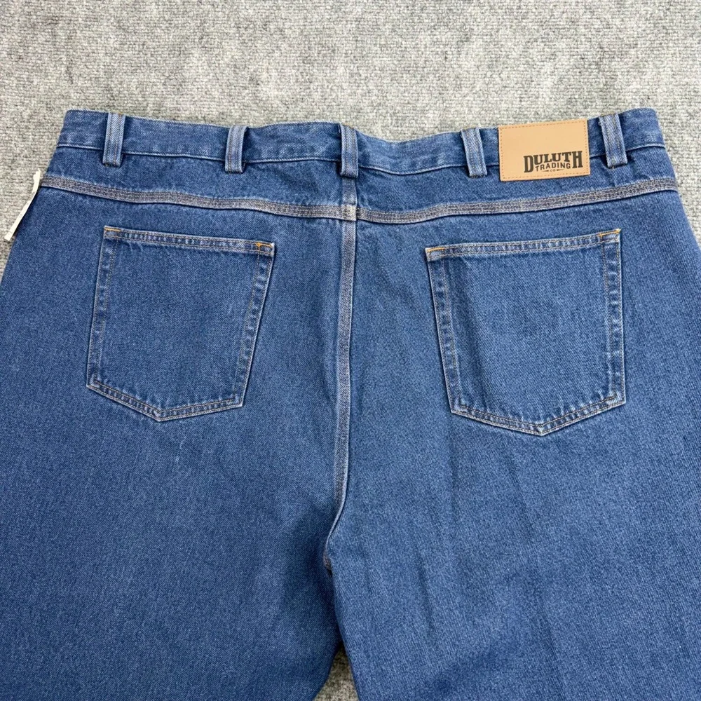 Duluth Trading Jeans Mens 46x31 Blue  Ballroom 5 Pocket Relaxed‎ Fit Denim